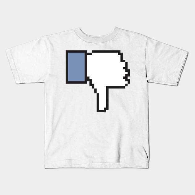 Facebook Thumb Down Kids T-Shirt by MalcolmDesigns